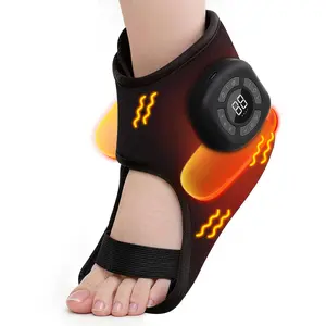 Foot Ankle Airbags Massager, Vibration Heating Airbag Squeeze Foot Relaxation Massage Device Ankle Heating Pad Relaxation Aid